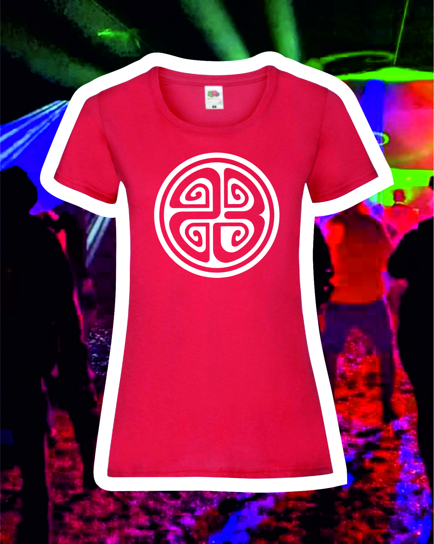 TEKNOSHOP Opidum Sound 23 tekno tričko s potiskem dámské L červené
