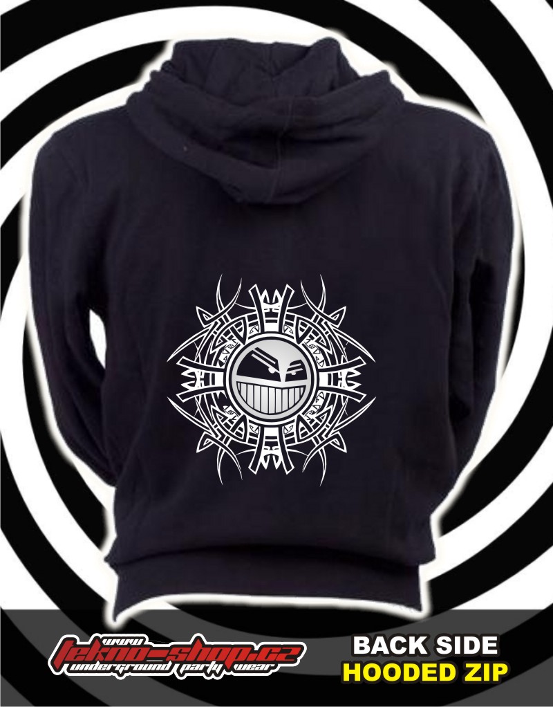 TEKNOSHOP BAZOOKA 007 tekno mikina na zip s kapucí s potiskem