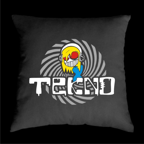 TEKNOSHOP Zombie tekno polštářek s potiskem červený