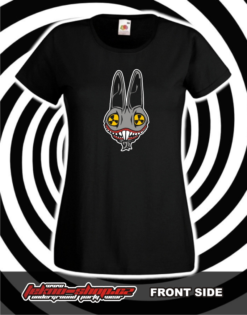 TEKNOSHOP Toxic Bunny tekno tričko s potiskem dámské XL žluté