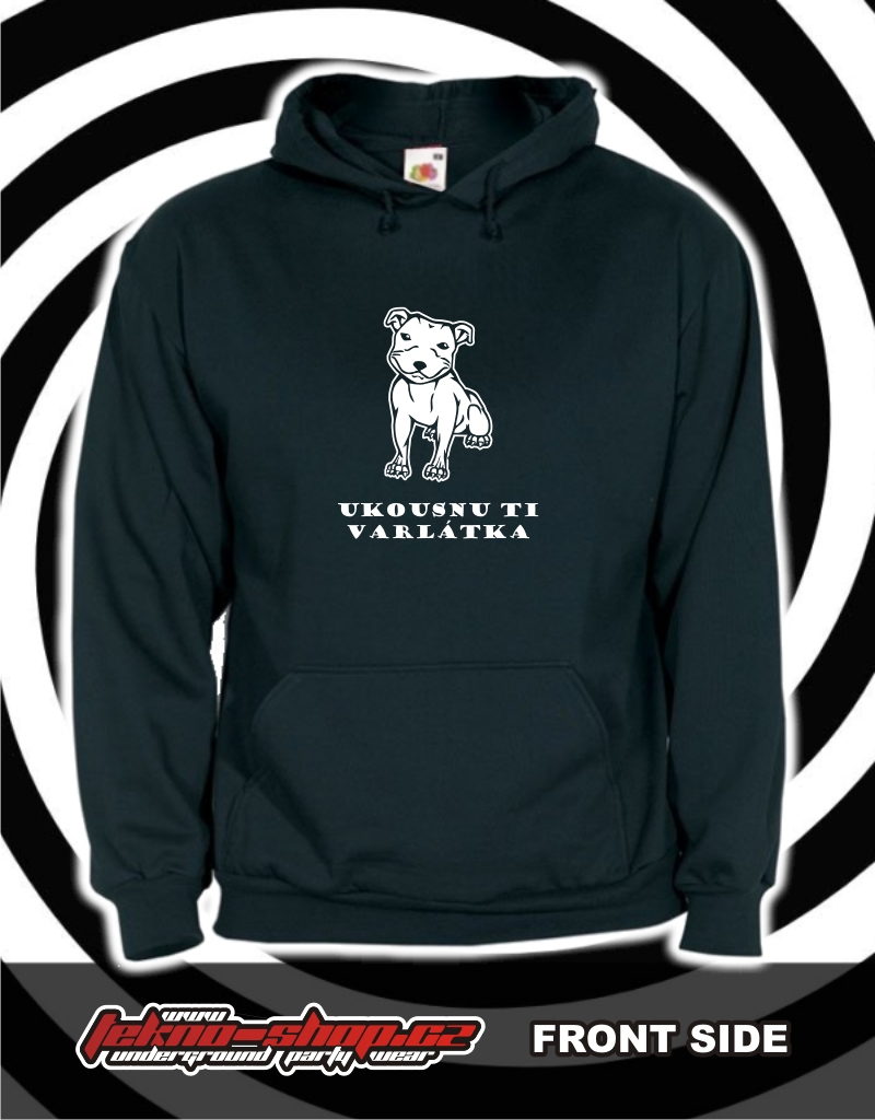TEKNOSHOP Cute Dog tekno mikina s kapucí s potiskem