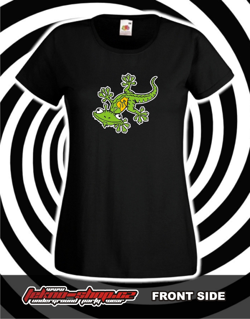 TEKNOSHOP Lizard tekno tričko s potiskem dámské M modré