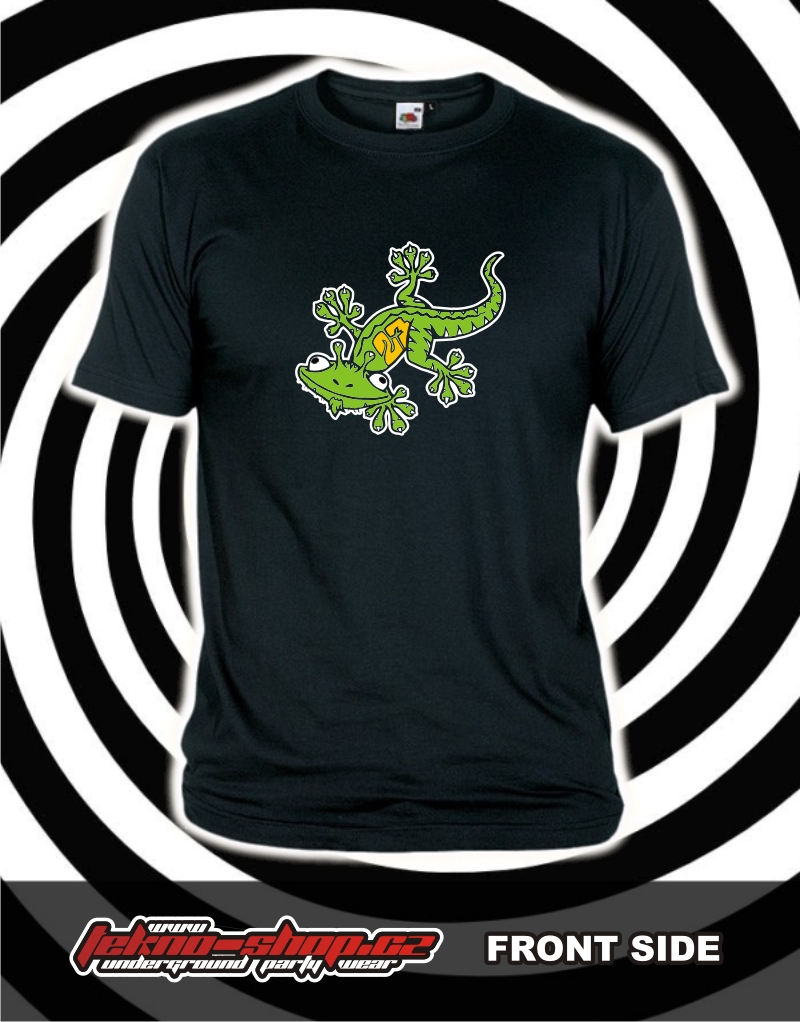 TEKNOSHOP Lizard tekno tričko s potiskem pánské M černé