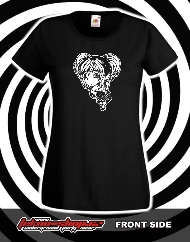 TEKNOSHOP Shy Girl tekno tričko s potiskem dámské L modré