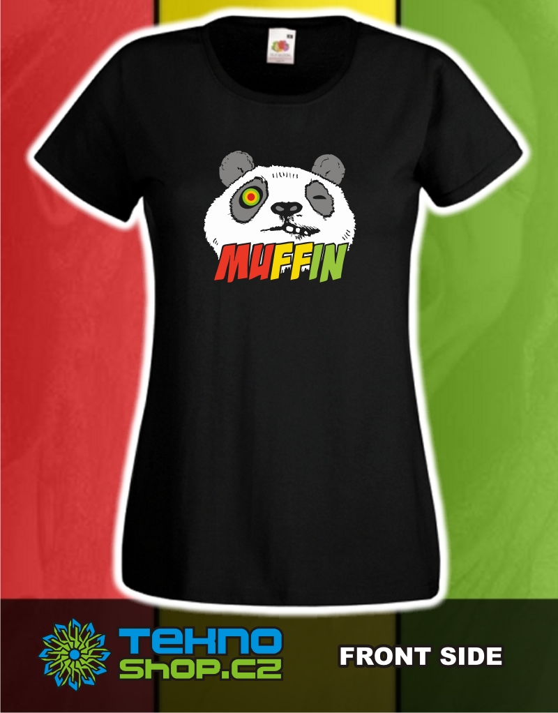 TEKNOSHOP Muffin 2014 Květen dnb tričko s potiskem dámské M černé