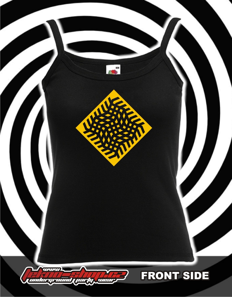 TEKNOSHOP OPTICAL ILLUSION tekno tílko s potiskem dámské XL černé