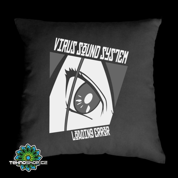 TEKNOSHOP Virus Sound System Loading Error polštářek s potiskem černý