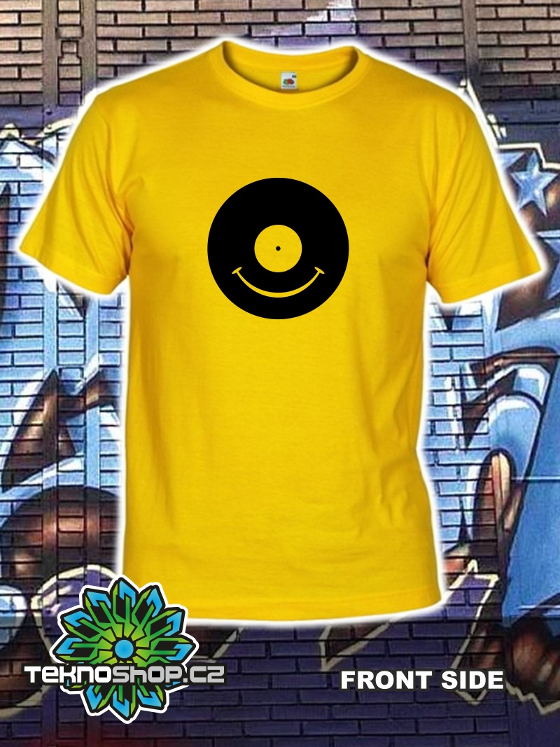 TEKNOSHOP Vinyl Smile tekno tričko s potiskem pánské XL červené