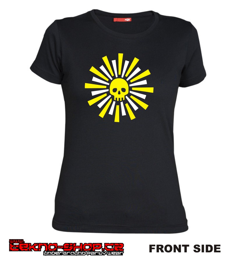 TEKNOSHOP Sun tekno tričko s potiskem dámské M žluté