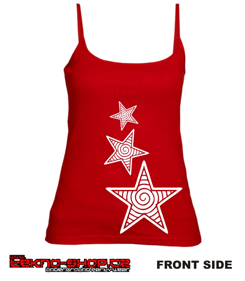 TEKNOSHOP Wings Stars tekno tílko s potiskem dámské XL červené