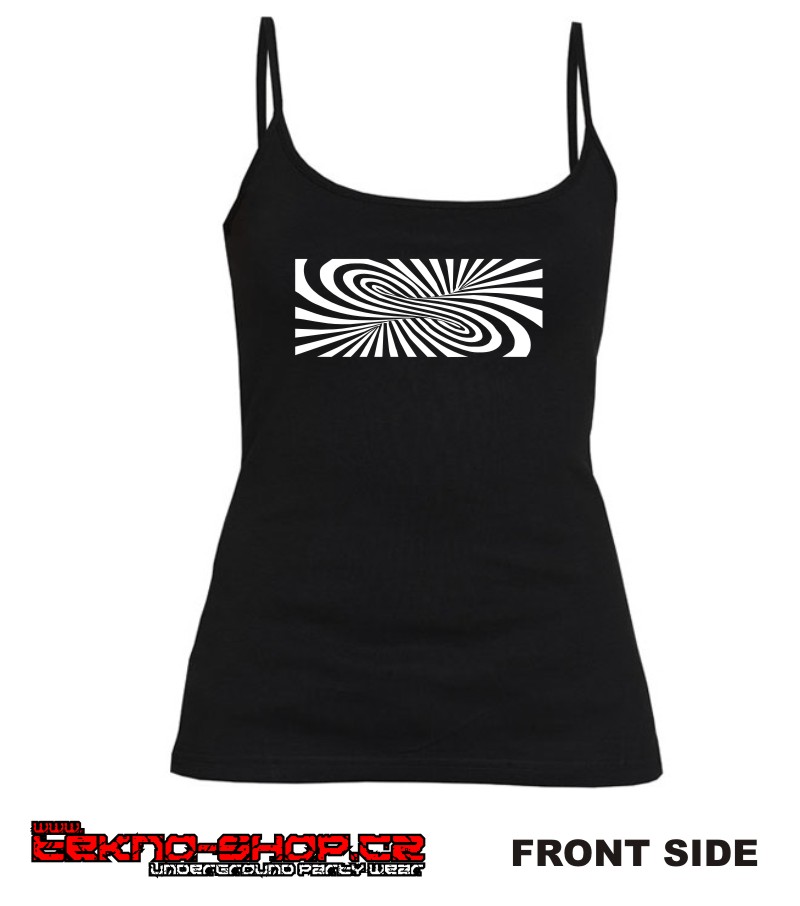 TEKNOSHOP Spiral tekno tílko s potiskem dámské M červené