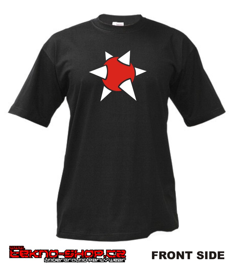 TEKNOSHOP Red Hedgehog tekno tričko s potiskem pánské XXXL černé