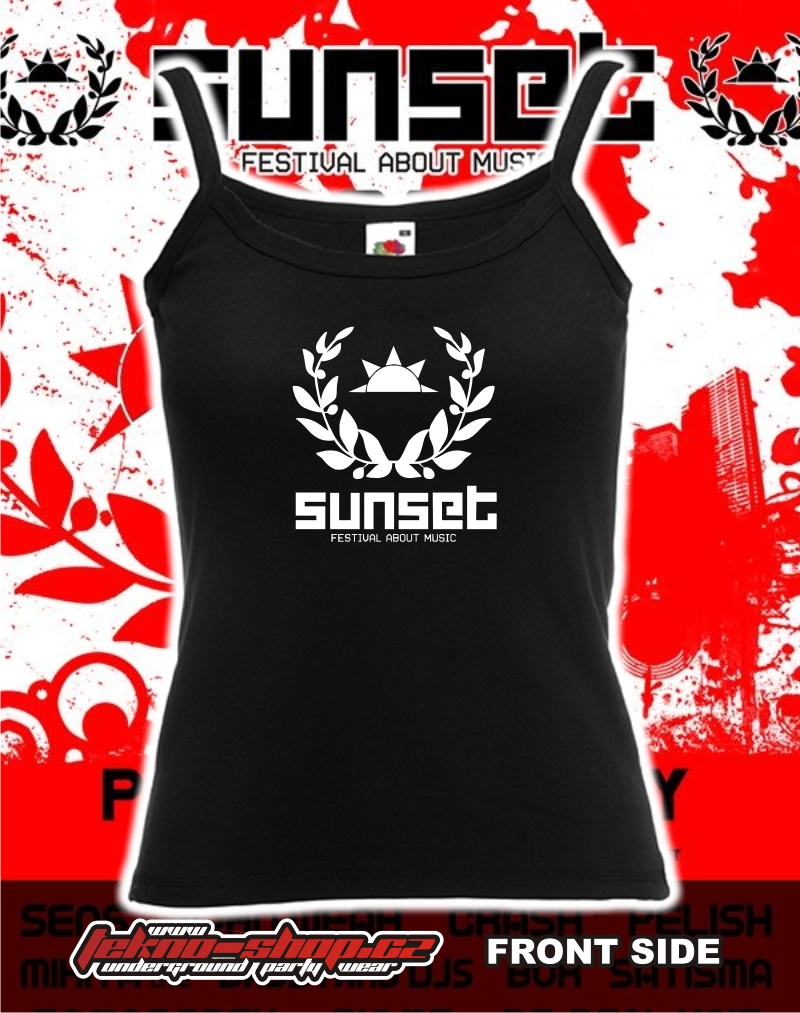 TEKNOSHOP Sunset tekno tílko s potiskem dámské L červené