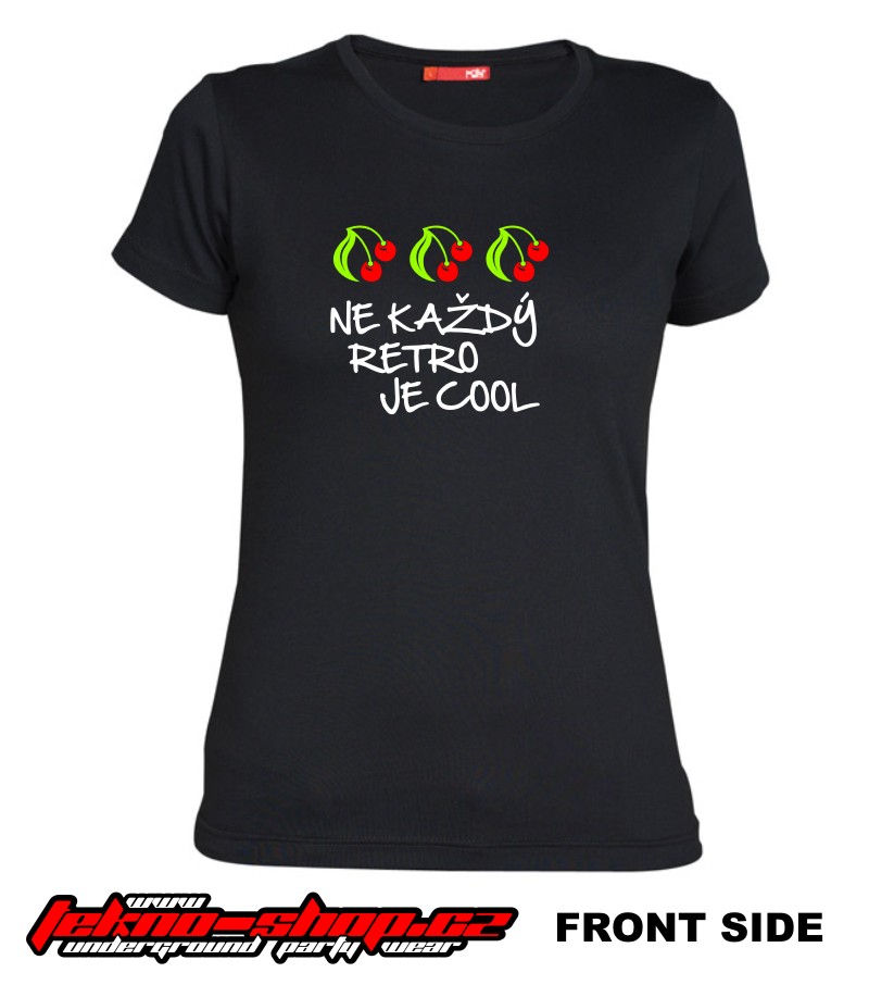 TEKNOSHOP Ne každý retro je cool tekno tričko s potiskem dámské L žluté