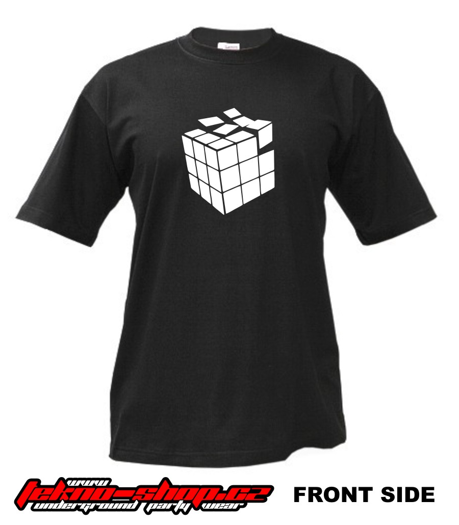 TEKNOSHOP Rubik tekno tričko s potiskem dětské 128cm červené