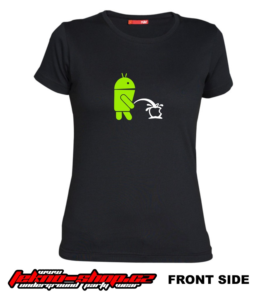TEKNOSHOP Android Piss tekno tričko s potiskem dámské S modré
