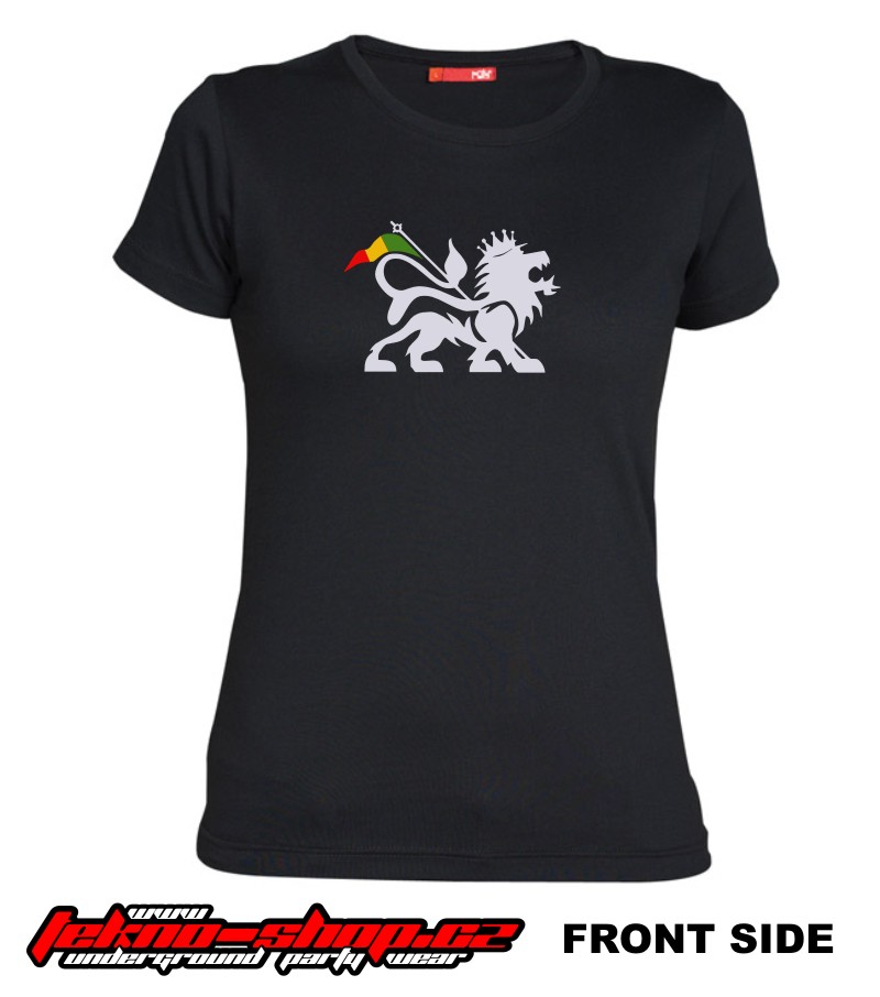 TEKNOSHOP RASTA LION dnb tričko s potiskem dámské S modré