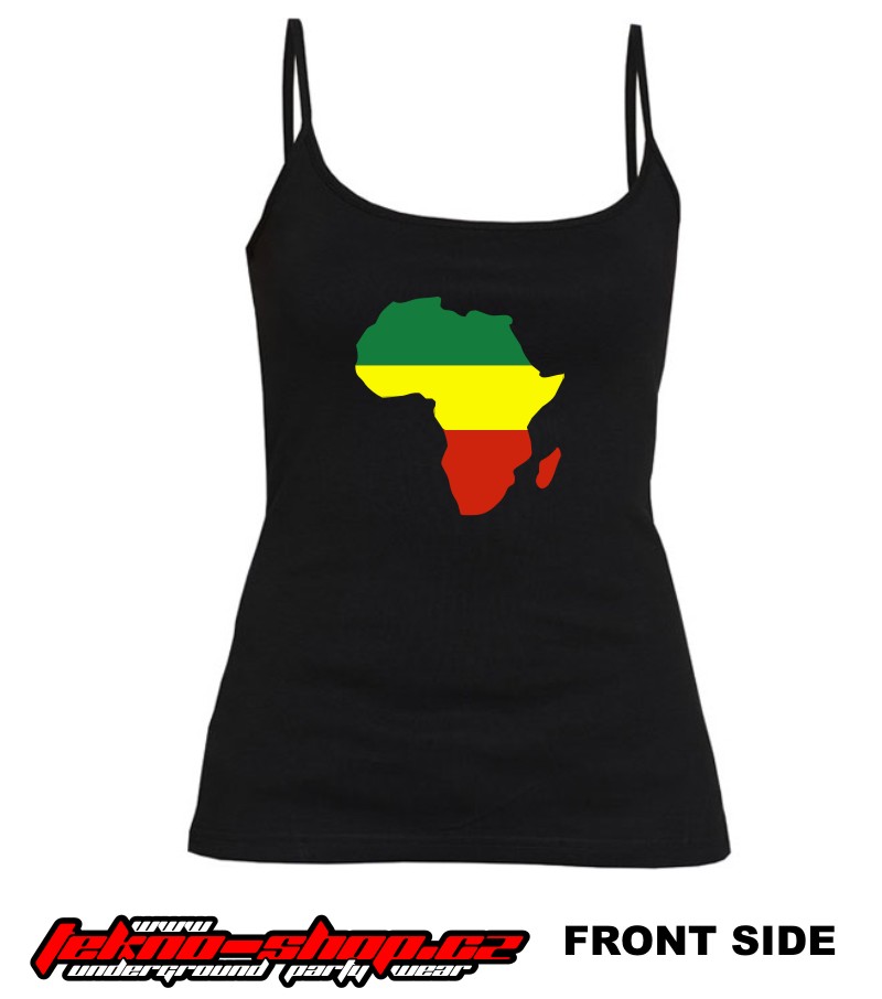 TEKNOSHOP RASTA AFRIKA dnb tílko s potiskem dámské M černé