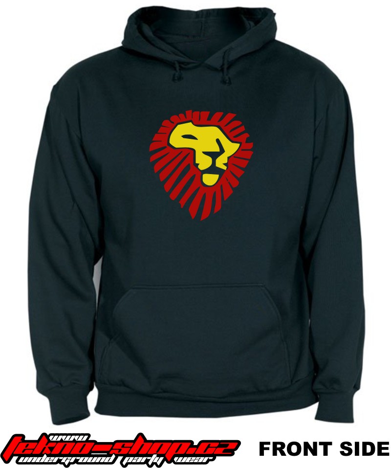 TEKNOSHOP AFRIKA LION dnb mikina s kapucí s potiskem XXL černá