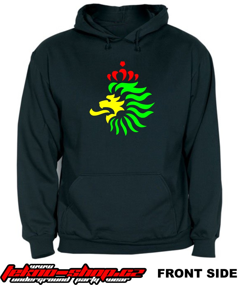 TEKNOSHOP RASTA LION HEAD dnb mikina s kapucí s potiskem
