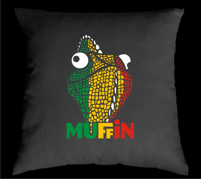 TEKNOSHOP Muffin 2013 SRPEN dnb polštářek s potiskem žlutý