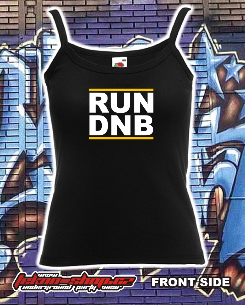 TEKNOSHOP RUN DNB tílko s potiskem dámské M černé