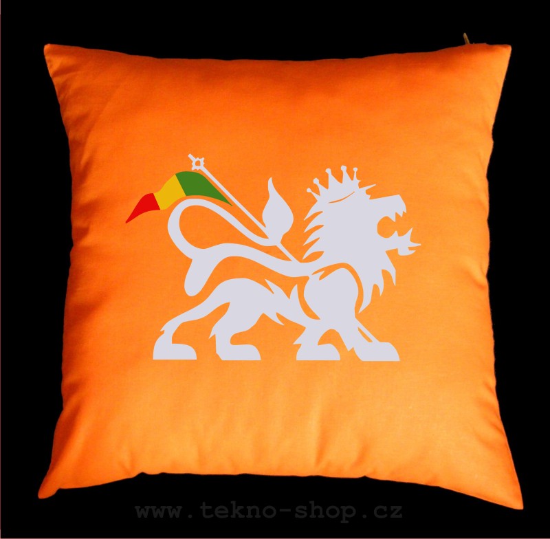 TEKNOSHOP Rasta Lion dnb polštářek s potiskem modrý
