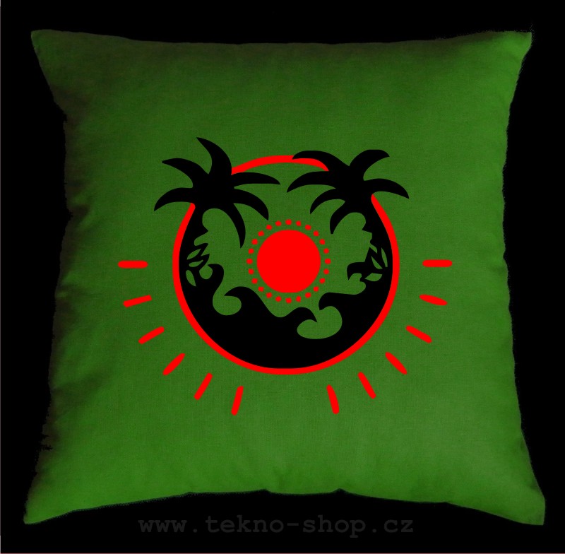 TEKNOSHOP SUN BEACH dnb polštářek s potiskem černý