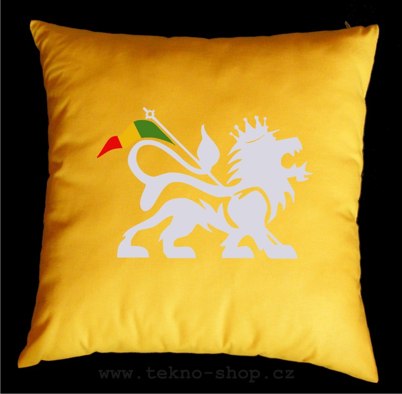 TEKNOSHOP Rasta Lion dnb polštářek s potiskem modrý