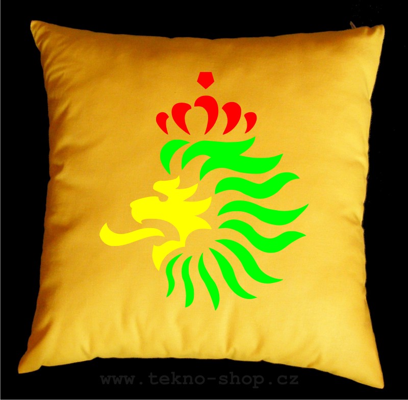 TEKNOSHOP RASTA LION HEAD dnb polštářek s potiskem