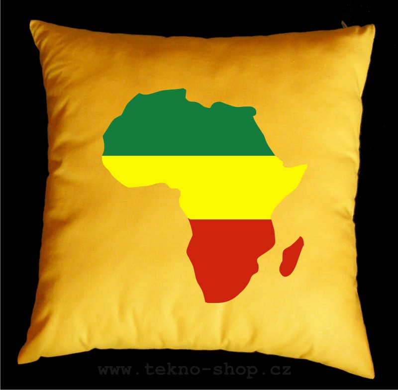 TEKNOSHOP RASTA AFRIKA dnb polštářek s potiskem