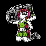 TEKNOSHOP Crazy Girl tekno tričko s potiskem dámské