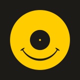 TEKNOSHOP Vinyl Smile tekno mikina na zip s kapucí s potiskem