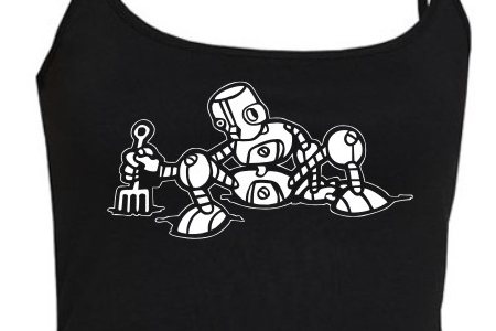 TEKNOSHOP Searching Robot tekno tílko s potiskem dámské