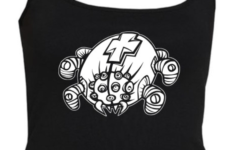 TEKNOSHOP Spider tekno tílko s potiskem dámské