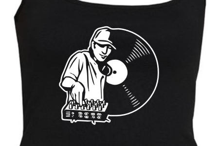 TEKNOSHOP Vinyl Only Dj tekno tílko s potiskem dámské