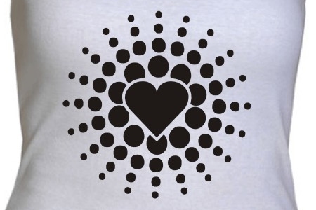 TEKNOSHOP Heart tekno tílko s potiskem dámské