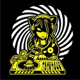 TEKNOSHOP Cat Dj tekno tílko s potiskem dámské