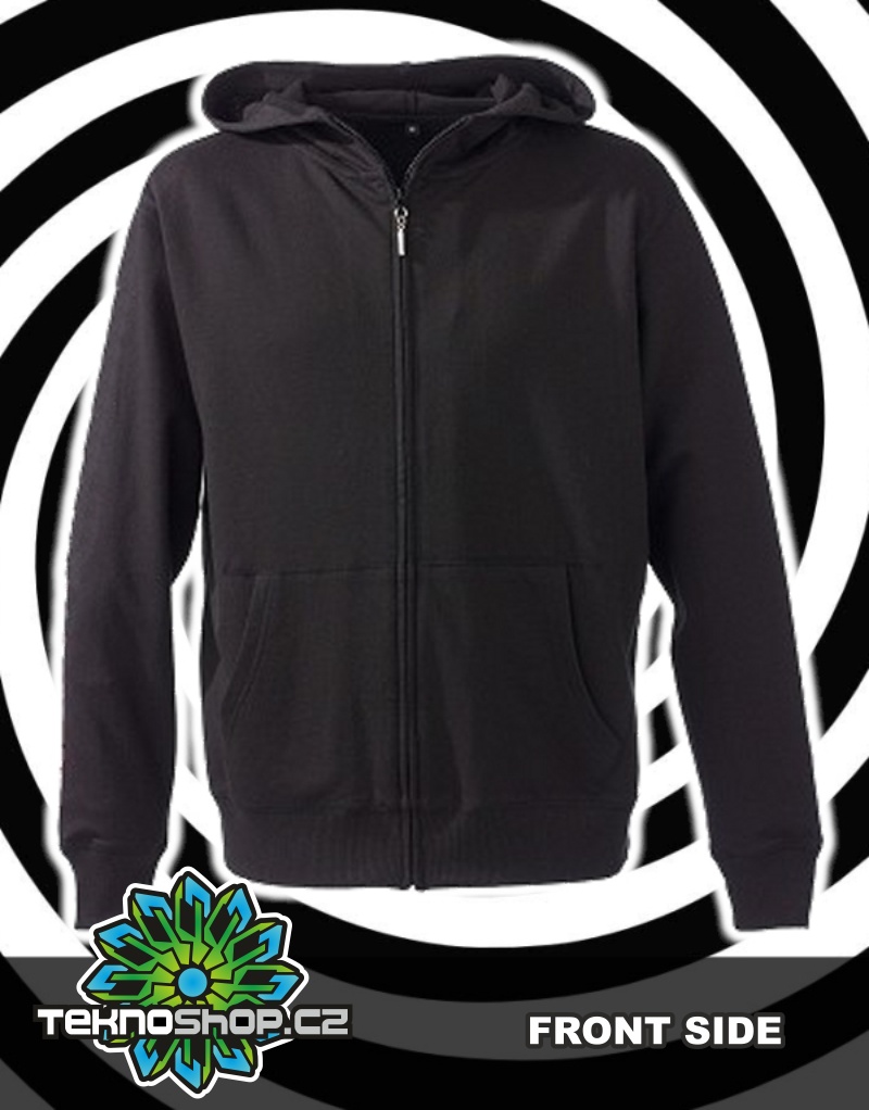 TEKNOSHOP MAKE MUSIC NOT HATE dnb mikina na zip s kapucí s potiskem