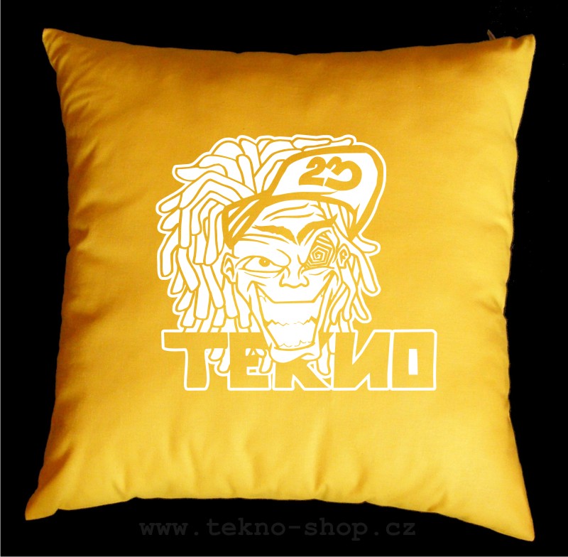 TEKNOSHOP TeknoBoy tekno polštářek s potiskem žlutý