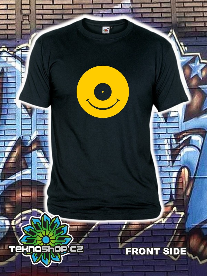 TEKNOSHOP Vinyl Smile tekno tričko s potiskem pánské XL červené
